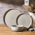 thumbnail image 4 of Famiware Meteor 12 Pieces Dinnerware Set, Matcha Green, 4 of 5