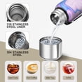 thumbnail image 3 of 20oz Stainless Steel Vacuum Insulated Coffee Mug with Tea Infuser and Cup Lid, Liquid & Marble Print, 3 of 6