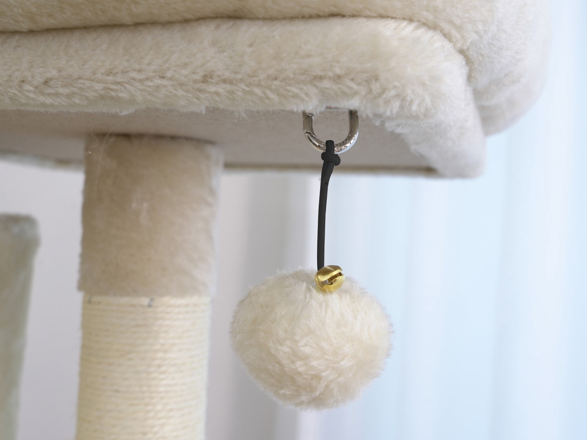 Vibrant Life Heavy Duty 7-Level 81" Cat Tree with Two Condos and Hammock, Beige