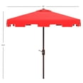 thumbnail image 3 of SAFAVIEH Zimmerman 7.5' Market Crank Square Patio Umbrella, Red/White, 3 of 6