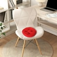 thumbnail image 2 of Cushionss for Chairs Outside 40x40 Round Solid Color Imitation Linen Cushions Mantou Cushions Futon Cushions Red, 2 of 7