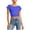 Blue, variant on Open Back Crop Tops Women Short Sleeve Crew Neck T-Shirts Summer Casual Tee Going Out Blouses Plain Tshirts (XL, White)