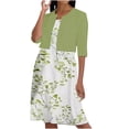 thumbnail image 1 of Conjunto de dos piezas de verano para mujer, cuello redondo, elegante, con tirantes, y cárdigan de media manga, conjunto de tops Wmkox8yi bvn841, 1 of 5