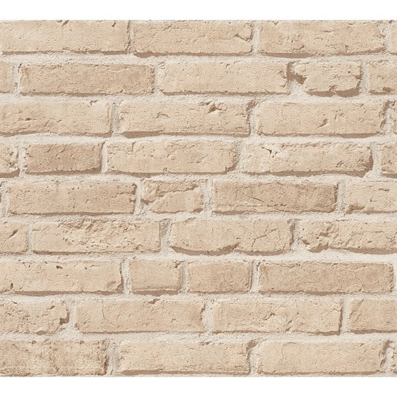 Best OF Wood'n Stone - Rouleau de Papier Peint Beige Brique Pierre Bois Moderne