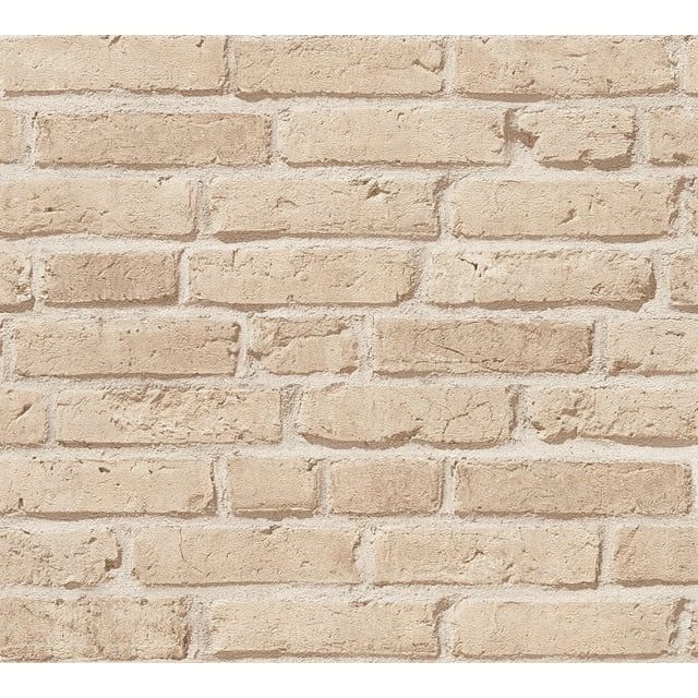 Best OF Wood'n Stone - Rouleau de Papier Peint Beige Brique Pierre Bois Moderne