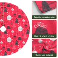 thumbnail image 6 of 30 Inch Christmas Tree Skirt – Velvet Plush Tree Mat, Soft Thickened Polyester with Red Ties, Single-Sided Printing, Available in 30in/36in/48in, Perfect for Holiday Xmas Tree Decoration, 6 of 7