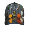 thumbnail image 3 of Disketp Various Herbs And Spices In Spoons Print Trucker Hat Men Women - Mesh Baseball SnapBack Cap, 3 of 7