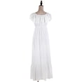 thumbnail image 3 of Summer Boho Peasant Ruffle Stretchy Short Sleeve Long Beach Maxi Dress for Women, 3 of 6