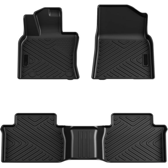 Telyswee Floor Mats Compatible for Toyota Camry 2018 2019 2020 2021 2022 2023 2024 2025, TPE All Weather Car Floor Liner Mats Accessories Black