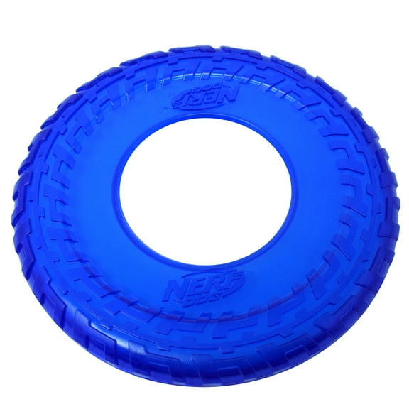 Nerf Dog Large TPR Flyer in Translucent Blue, 10 inch