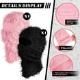 thumbnail image 3 of Viworld 2 Pack Distressed Balaclava Ski Mask Full Face Knitted Balaclava Windproof Cool Ski Mask for Cold Weather, Black, Pink, 3 of 7