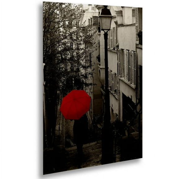 Trademark Fine Art "Paris Stroll II" Brushed Aluminum Wall Art Art by Sue Schlabach 16x22