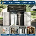 thumbnail image 5 of 2 Trash Cans Metal Outdoor Storage, 3x6 FT Garbage Bin Storage Shed with Chain Lid, Garbage Can Metal Sheds for Garden, Backyard, Lawn and Patio, 5 of 8