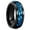 Black & Blue7, variant on Fashion Punk Style Gear Rotating Fidget Ring Stainless Steel Chain Spinner Rings for Women Rock Biker Party Jewelry,Black8
