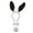 White/Black, variant on Petitebelle Bunny Ear Headband Bowtie Tail 3pc Costume (White, One Size)