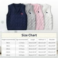 thumbnail image 7 of JiAmy Kids Sleeveless Sweater Vest Girls Boys Sweater V Neck Knitted Vests Cotton Knit Embroidery Doggy Pattern Vest Knitwear for Child,1-6 Years, 7 of 7