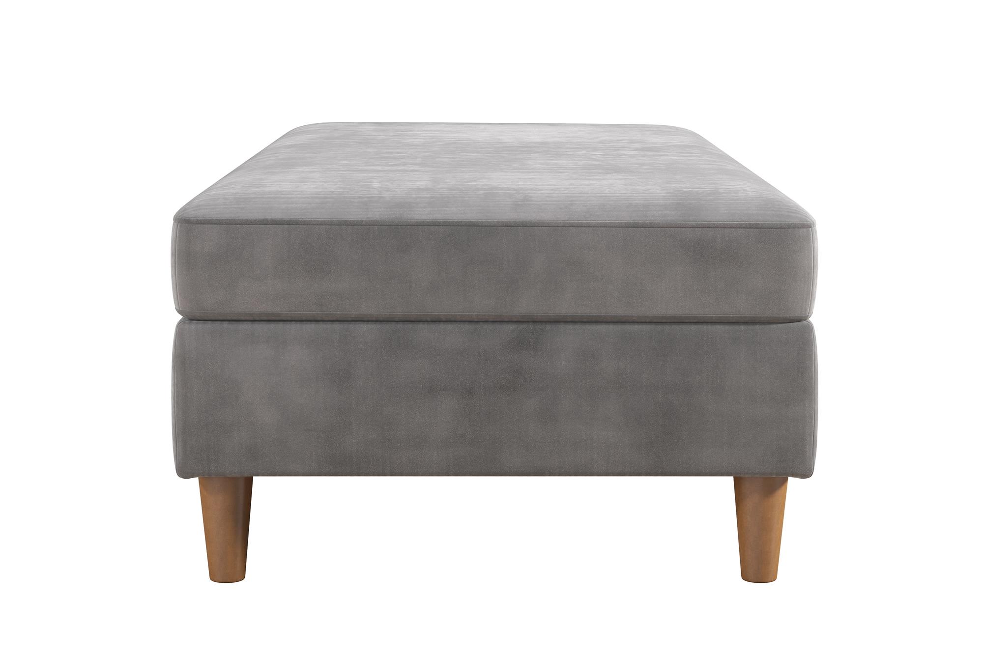 DHP Hartford Storage Ottoman, Light Gray Chenille