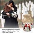thumbnail image 4 of JAGASY Red Cardinal Urns for Human Ashes Keepsake - Golden Tiny Urn for Ashes Adult Male & Female - White Blossom Miniature Urns for Mother - Handmade Urn for Mom & Dad - (3 Inch), 4 of 7