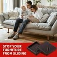thumbnail image 2 of 2.5'' Square Rubber Anti Slip Furniture Pads for Hardwoods Floors, 8 Pcs Non Slip Furniture Coasters, Furniture Leg Floor Protectors Caster Cups, Sofa Couch Bed Stoppers to Prevent Sliding (Brown), 2 of 6