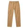 thumbnail image 5 of Dagugfen Cargo Pants for Women Straight Slim Leg Elastic Waist Outdoor Activewear Hiking Camping Pants with Multi Pockets(XXL,Khaki), 5 of 5
