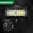 thumbnail image 2 of [Envío de México] Led Auxiliares Faros Auxiliares 120W Triple-Fila, Barra de Luz Siempre Brillante, Luz de Trabajo LED Ideal para Autos/Motos/Camiones Visibilidad Mejorada y Conducción Segura, 2 of 3