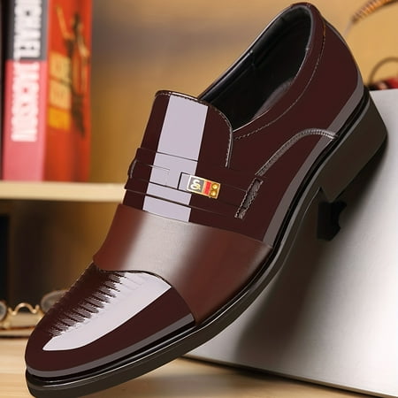 

TUOBKE Slip-On Formal Shoes Wear-resistant Non-Slip Smart Casual Shoes For Business Father‘s Day Gifts