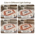 thumbnail image 7 of ODIKA 6'x9' Ultra-Soft Area Rug, Entryway Boho Vintage Southwestern Border Motif Distressed Scroll None Washable, Bare feet friendly, Silk-Touch for Guest Room, Bedroom, 7 of 7