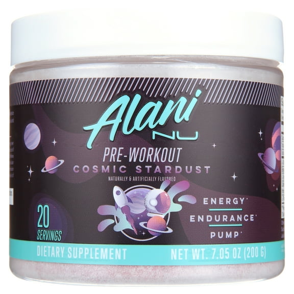 Alani Nu Pre-workout Powder, Cosmic Stardust, 20 Servings, 200mg Caffeine