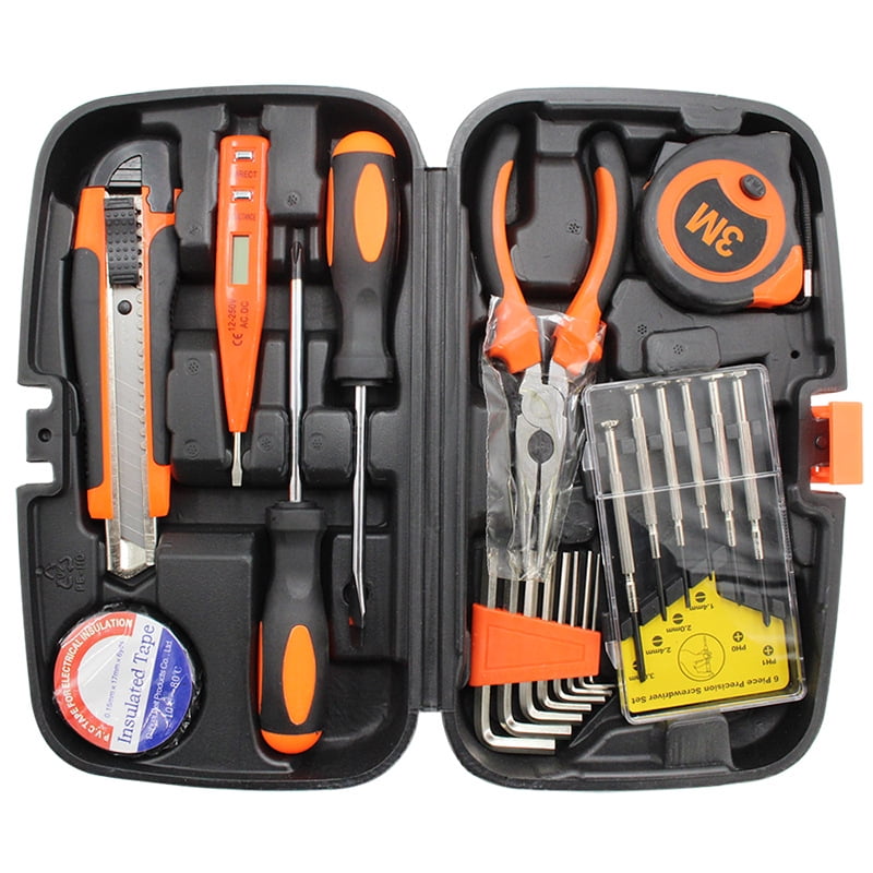 22Piece Tool Set General Household Hand Tool Kit with Plastic Toolbox  Storage