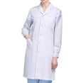 thumbnail image 2 of Lab Coat Female Costume Professional White Soft Comfortable Laboratory Coat for Long Sleeved L, 2 of 9