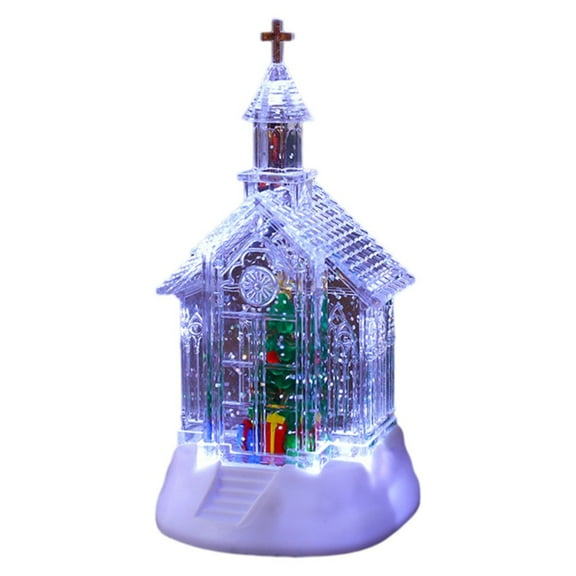 Lighted Christmas Snow Globe Churches Christmas Gifts with Musical, Glittering Lantern Swirling for Christmas Festival Living Room Home Decoration Gifts, 1 PCS (Christmas Tree)
