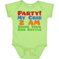 thumbnail image 3 of Inktastic Party at My Crib Boys or Girls Baby Bodysuit, 3 of 5