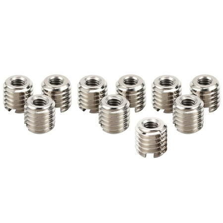 

10pcs Thread Insert Kit Reducing Nut 303 Stainless Steel Female M4x0.7 Male M8x1.25 0.3in Length