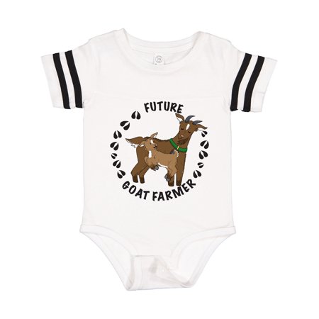 

Inktastic Future Goat Farmer with Cute Goats and Hoof Prints Gift Baby Boy or Baby Girl Bodysuit