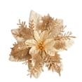 thumbnail image 1 of sweethay Decoración de flores artificiales de Navidad con purpurina, adorno de árbol de Navidad brillante, decoración de fiesta, accesorios de diseño Kits de decoración para fiestas Oro sweethay HA069938-02, 1 of 6