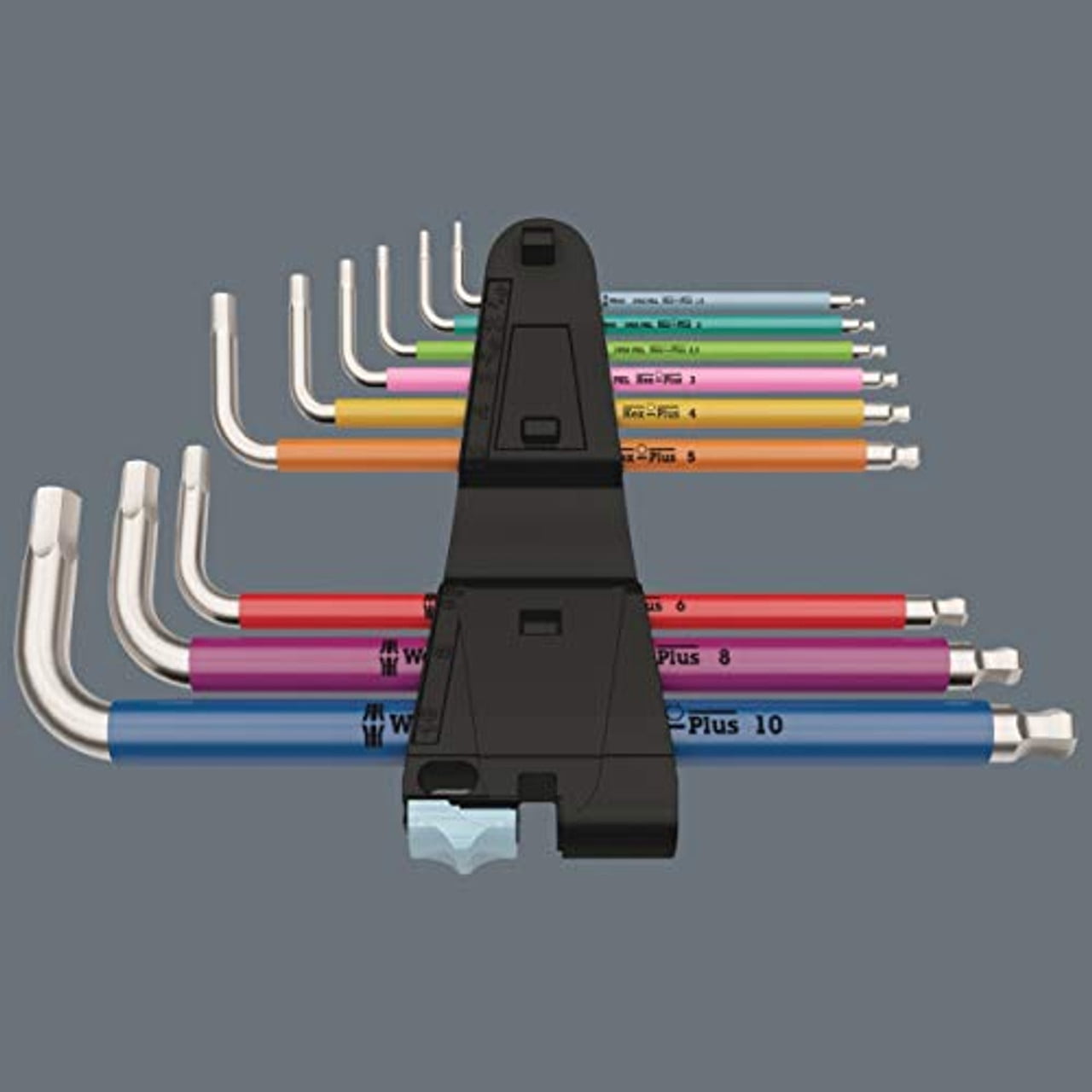 Wera 3950/9 Hex-Plus L-Key Hex Wrench Set - Metric, Stainless