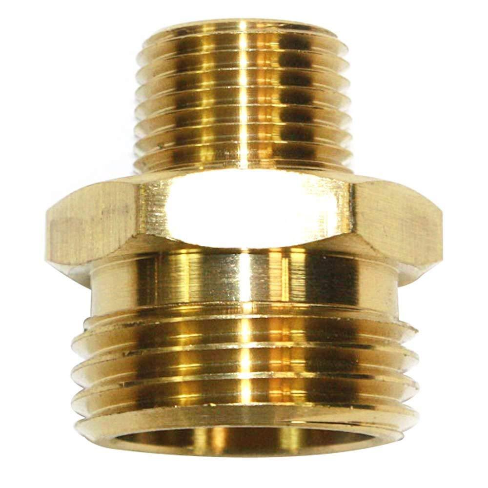 FGM016 3/4" GHT Male x 3/8" Male NPT Hose Fitting, Threads 3/4 GHT