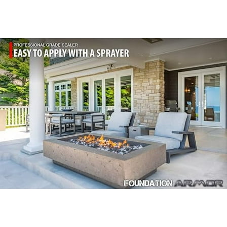 Armor SX5000 WB Water-Based Silane-Siloxane Sealer for Concrete, Brick, Pavers, Stone - Matte Concrete Sealer - 1 Gallon