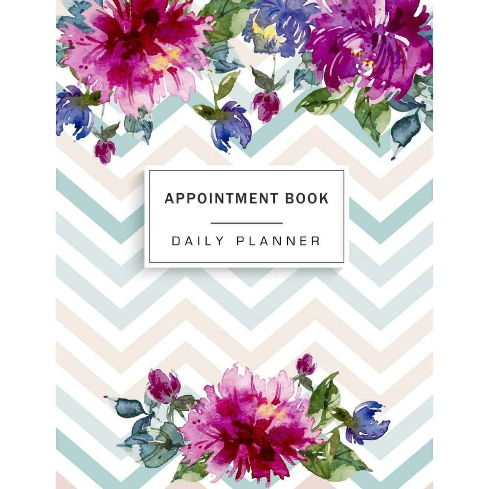 Appointment Book 15 Minute Increments Appointment Book Floral Watercolor, Appointment Book for