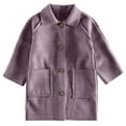 thumbnail image 2 of Spazoro Toddler Girls Jackets, Warm Fall Winter Long Sleeves Casual Cardigans for Kids Girls Purple Size 3 T, 2 of 3