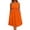 #0120-Orange, variant on Women's Sleeveless V Neck Midi Dresses Crisscross Twist Knot Waist A Line Casual Daily Style Soft Stretchy Flowy Loose Fit Swing Dresses