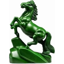 2026 Chinese New Year Red Horse Statue, Small Wooden Feng Shui Figurine for Wealth and Good Luck, Handcrafted Zodiac Animal Sculpture for Home Office Tabletop Decor and Spring Festival Gift