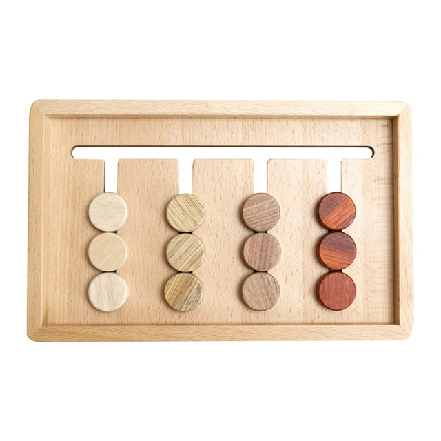 Juego, divertido juego de mesa de rompecabezas de madera, juego de rompecabezas educativo. 4 columnas