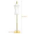 thumbnail image 3 of Mohsoe Female Mannequin Torso with Adjustable Height Metal Body Stable Square Base Detachable Clothing Display for Retail Stores Boutiques Tailor Shops Wedding Dress Photography Home Decoration, 3 of 9