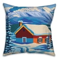 thumbnail image 2 of Creative Products Arctic Nighttime Cabin 16 x 16 Spun Poly Pillow, 2 of 3