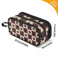 thumbnail image 4 of FORMRS Pencil Case with 3 Compartments Zipper Pouch, Elementary School Level and up, Checkered Stars Pattern, 4 of 8