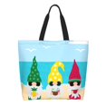 thumbnail image 1 of Disketp Gnomes On The Beach Bolsa Tote Estampada para Mujer, Bolso de Hombro y de Mano para Compras y Viajes, 1 of 8