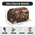 thumbnail image 5 of Goofa Patriotic Deer Soldier Salute Pattern Double Layer Pen Pencil Case, Protective Large Capacity Storage Organizer Pen Pouch, Office College Supplies for Teens Adults, 5 of 7