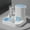 Blue, variant on Dual Bowl for Dog & Cat - Food Bowl + Water Bowl, Spill-Proof Pet Feeding Supplies, Non-Slip Design for Small/Medium/Large Pets