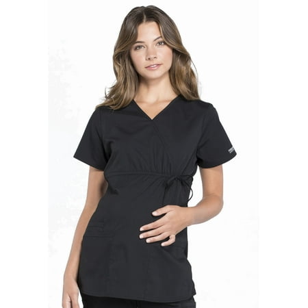 

Cherokee Workwear Professionals Maternity Women s Scrubs Top Mock Wrap WW685